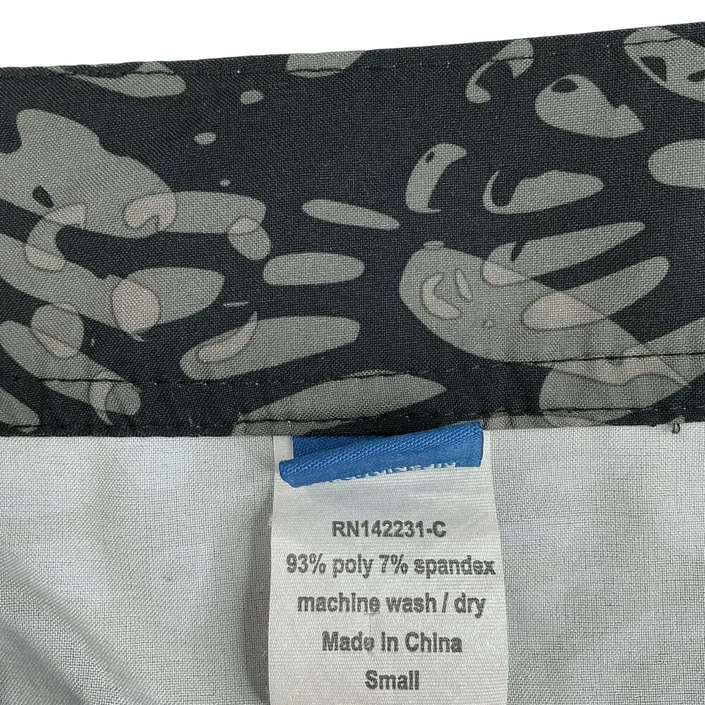 RipSkirt Hawaii Grey Wrap Skirt Size S Charcoal Shibori Length 2 Beach Tropical - Picture 10 of 14